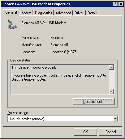 Siemens AG WM USB Modem